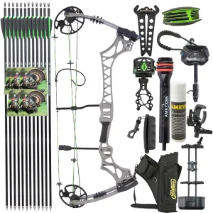 30–70lb Compound Bow Kit, 80% Let-Off